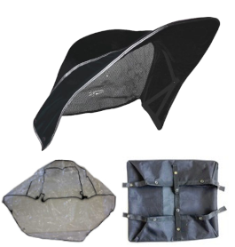 Budget XL Sun Hood, Rain Cover & Shopping Basket Set BLACK