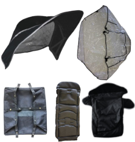 Budget XL Sun Hood, Rain Cover, Basket, Seat Liner & Footmuff Set BLACK