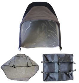 Budget XL Sun Hood, Rain Cover & Shopping Basket Set DARK BLUE