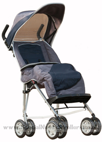 Budget XL BLUE (inc. footplate) + Sun Hood, Rain Cover, Basket, Seat Liner, Footmuff & Chest Pad