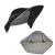 Budget XL Sun Hood & Rain Cover Set BLACK - view 1